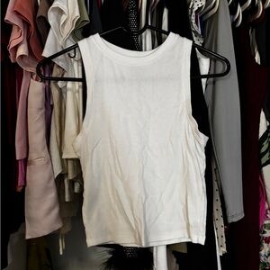 Women's White Sleeveless Top